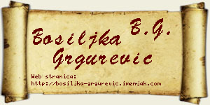 Bosiljka Grgurević vizit kartica